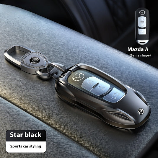 Mazda Stylish Metal Car Key Protective Case For CX-5, CX-3, CX-30, CX-8, MX-5, Mazda3,6