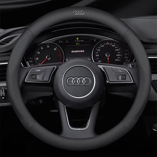 Audi Genuine Cowhide Leather Steering Wheel Cover For Q5L, A4L, A3, A6L, Q3, Q2L, A5, Q7, A7, Q8, S3