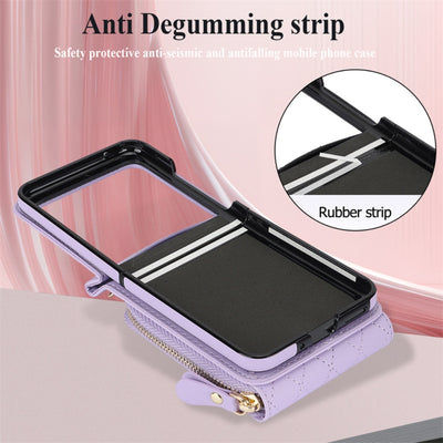[With Shoulder Strap] [With Card Slot] Motorola Razr 50/Ultra - PU leather Crossbody Wallet Style Shockproof Phone Case - i-Station Mobile Phone & Electronic Device Repair and Accessories