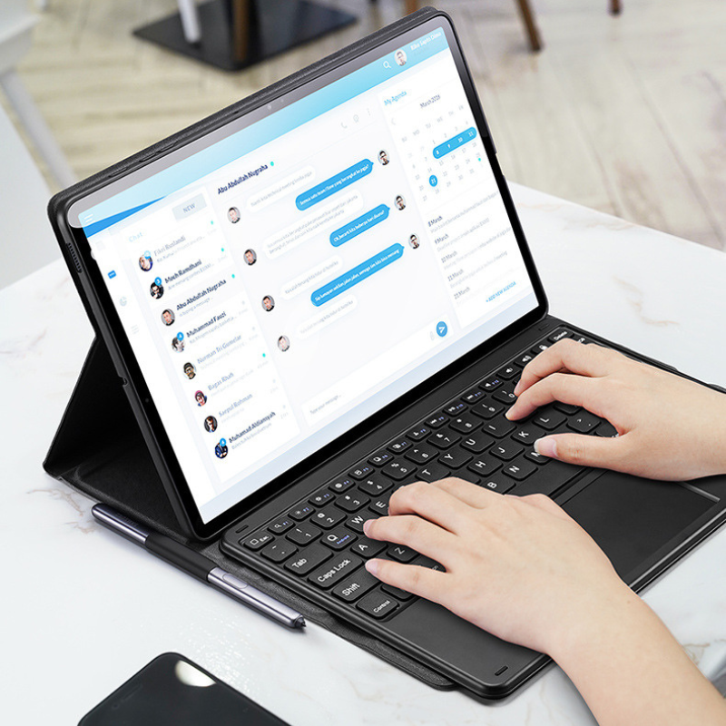 Load image into Gallery viewer, [Detachable] Samsung Galaxy Tab S10 FE Plus (2025) 13.1&quot; - Magnetic Touchpad Wireless Keyboard Case
