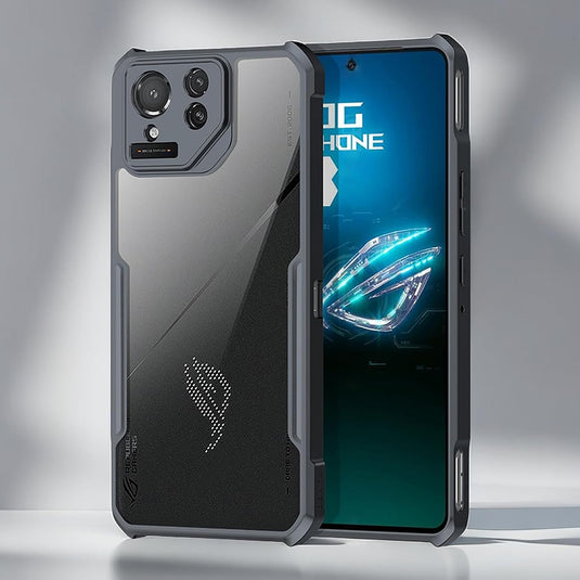 Asus ROG Phone 8/8 Pro - Shield Shockproof TPU+PC Clear Rugged Heavy Duty Case  With 2PC Tempered Glass Screen Protector