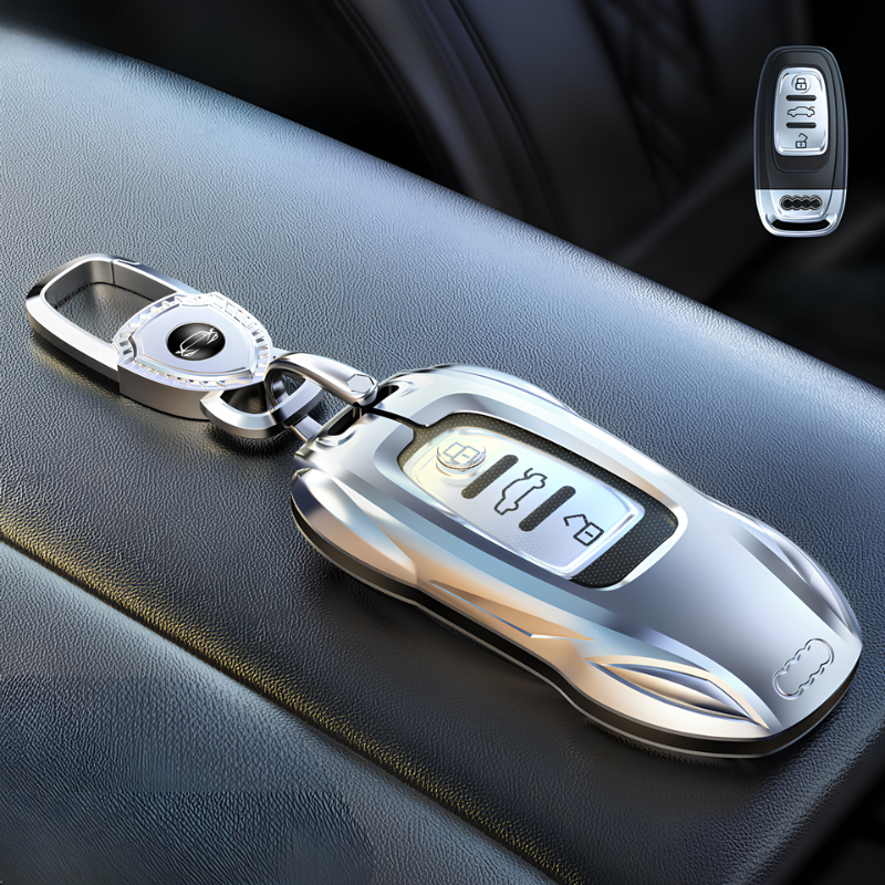 Load image into Gallery viewer, Audi Zinc Alloy Silicone Car Key Fob Case Cover For A3 For A4, A5, Q3, Q7, Audi TT - i-Station Mobile Phone &amp; Electronic Device Repair and Accessories
