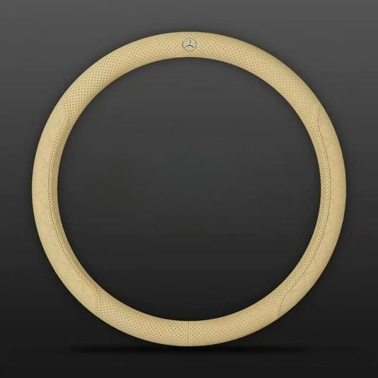 Mercedes-Benz PU Leather Steering Wheel Cover with Heat-Pressed Embossed Texture For C260L, GLB220, GLC, GLE350, GLA200,  E300L