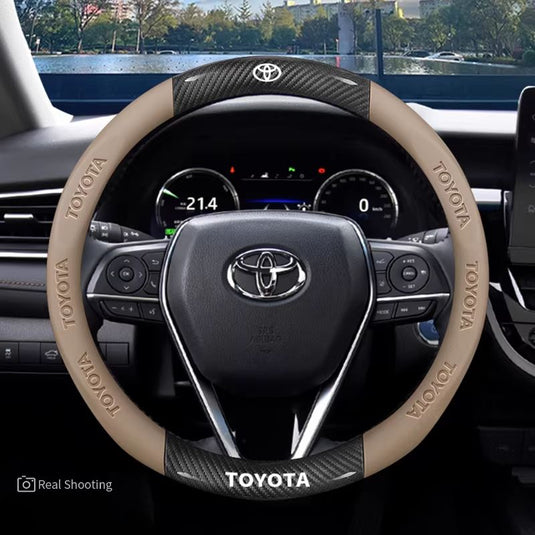 Toyota Carbon Fiber & Nappa Leather Grip Steering Wheel Cover for 9th Gen Camry, RAV4, Corolla, Levin, Venza, Highlander, Avalon - i-Station Mobile Phone & Electronic Device Repair and Accessories