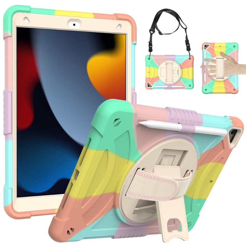 Load image into Gallery viewer, [With Shoulder Strap] Apple iPad 10.2&quot; 8th (2020) - Fully Covered 360 Degree Rotatable Drop Proof Silicone Protective Case
