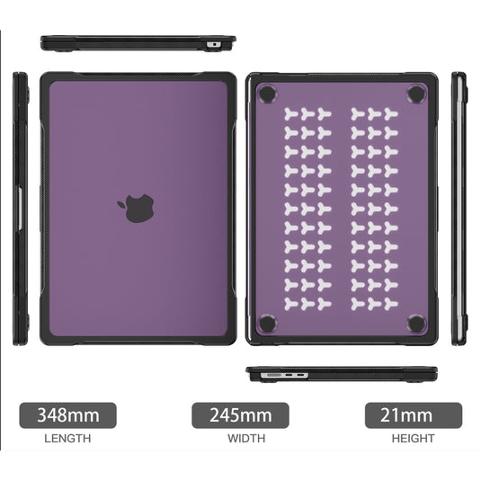 MacBook Air 13.6" M2 & M3 & M4 (A2681 & A3113 & A3240) - Full Coverage Matte Transparent Shockproof Protective Case