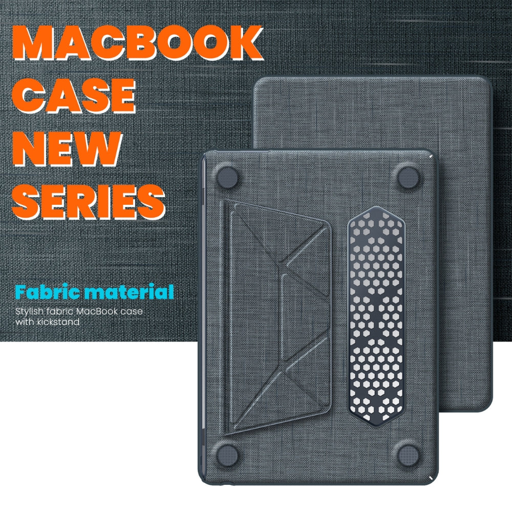 MacBook Air 15.3" M2 & M3 2023 & 2024 (A2941 & A3114) - Fabric Foldable Stand Protective Case - i-Station Mobile Phone & Electronic Device Repair and Accessories