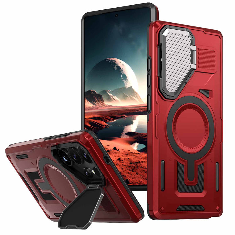 Load image into Gallery viewer, [Built-in Stand &amp; Camera Protector] Samsung A35 5G - Shield Shockproof Rugged Heavy Duty Case
