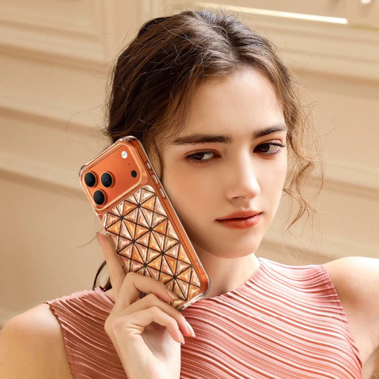 [Magsafe Compatible] Apple iPhone 17/Pro/ Pro Max - Kingxbar Geometric 3D Shockproof Phone Case