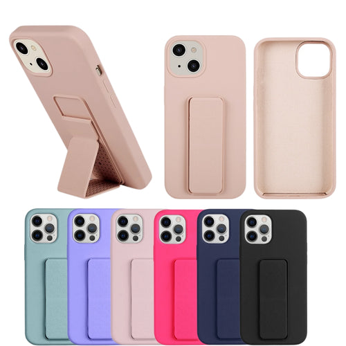 [Folding Integrated Stand] Apple iPhone 14/Plus/Pro/Max - Liquid Silicone Protective Case