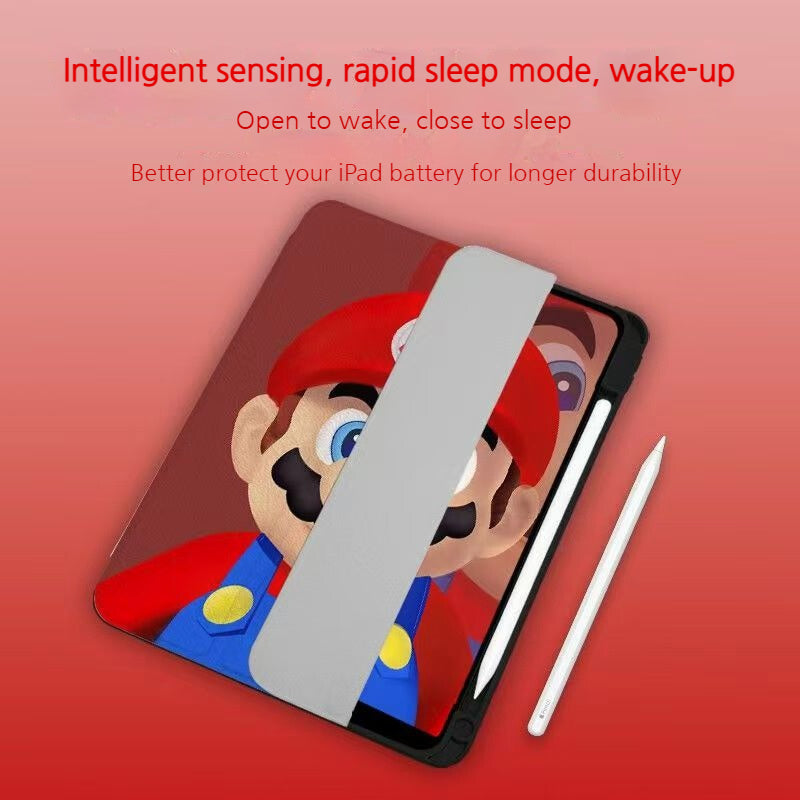 Load image into Gallery viewer, [Built-in Pen Slot] Apple iPad Air 4/5 10.9&#39;&#39; 4/5th Gen (2020/2022) Mario Smart 360° Degree Rotate Stand Shockproof Flip Cover Case
