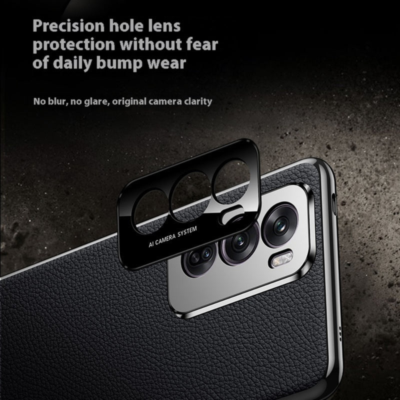 Load image into Gallery viewer, OPPO Reno12/Pro - Electroplated Full Cover Genuine Leather Business Phone Case
