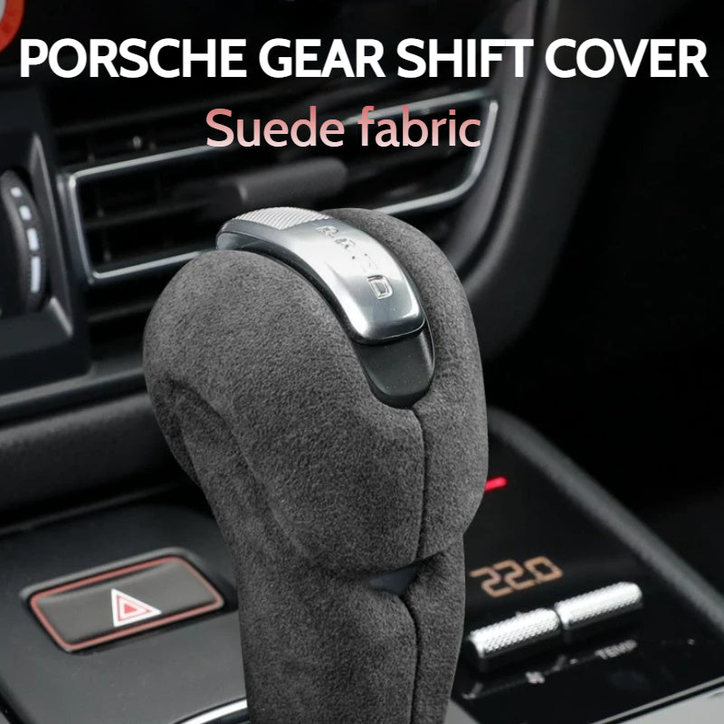 Load image into Gallery viewer, Porsche Macan Suede Gear Shift Knob Cover – Nano Adhesive Interior Trim Protection - i-Station Mobile Phone &amp; Electronic Device Repair and Accessories
