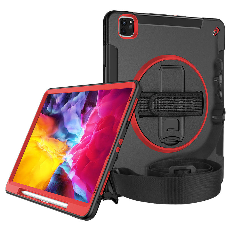 Load image into Gallery viewer, [Built-in Stand][With Wrist Strap] Apple iPad 7/8/9 10.2&#39;&#39; 7/8/9th Gen (2019/2020/2021) EVA Kid Friendly Heavy Duty Ring Holder Stand Case
