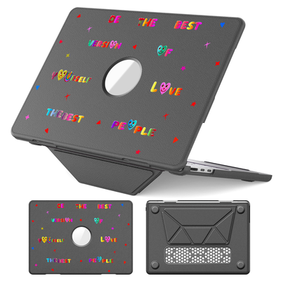 [Built-in Stand] Apple MacBook Pro 14 (A2442 & A2779 & A2918) - Cute Leather Anti-Shock Cooling Case - i-Station Mobile Phone & Electronic Device Repair and Accessories