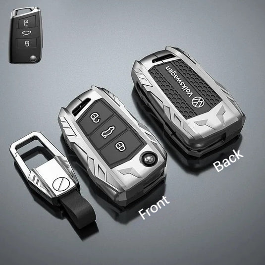 Volkswage Heavy-Duty Mecha Car Key Fob Case Cover For Golf 8, Golf 8 Pro, ID.3, ID.4 X, ID.6, Lamando L, Talagon, Tavendor, Teramont X