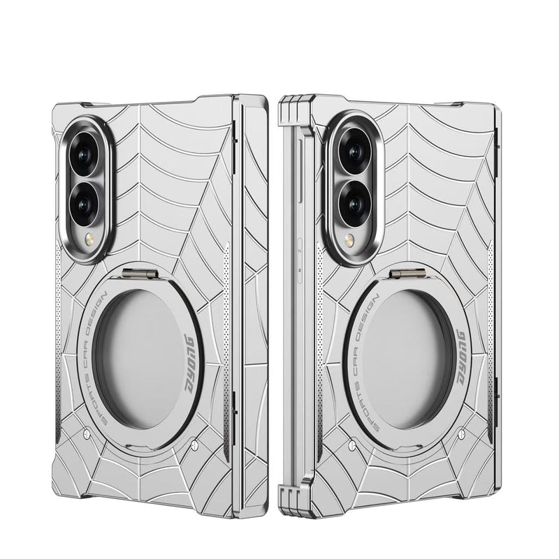Load image into Gallery viewer, Samsung Galaxy Z Fold8 (SM-F971) Frameless Mecha Metal Spiderman Rotating Magnetic Stand Case

