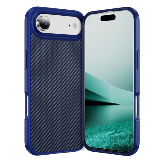 iPhone 17/Air/Pro/Pro Max Kevlar Carbon Fiber Texture Shockproof Heavy Duty Case with Hidden MagSafe Magnetic