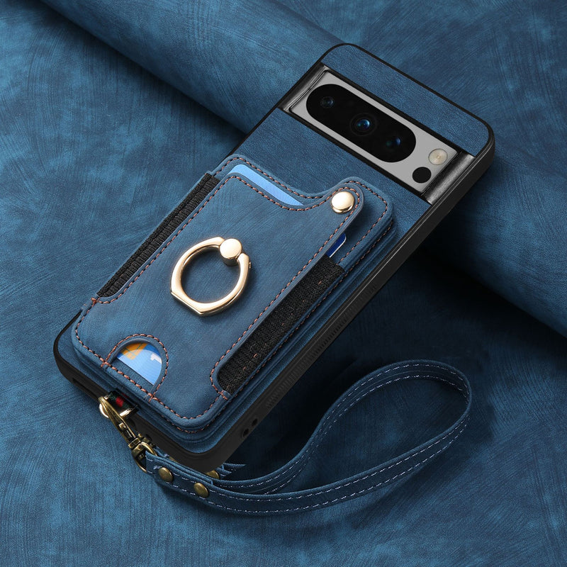 Load image into Gallery viewer, [With Card Slot] Google Pixel 9/A/Pro/XL - Vintage Detachable Wallet Shockproof Stand Phone Case

