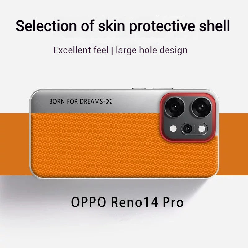 Load image into Gallery viewer, OPPO Reno14 &amp; Pro - Business Full-Cover Metal Frame Leather Fashion Case
