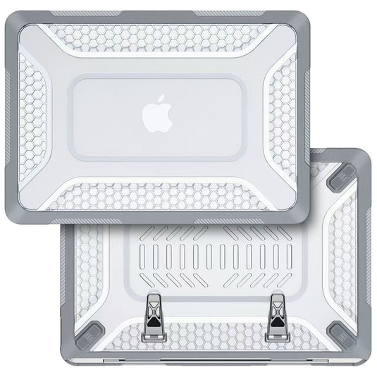 Macbook Neo 13“ 2026 (A3404) - Hybrid Armor Case with Hidden Stand & Anti-Slip Grip - i-Station Mobile Phone & Electronic Device Repair and Accessories