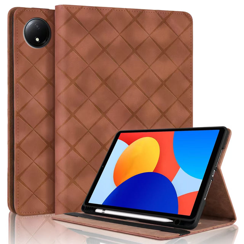 Load image into Gallery viewer, [Built-in Pencil Holder] Xiaomi Redmi Pad SE 8.7’’ (2024) Diamond Pattern Leather Business Case
