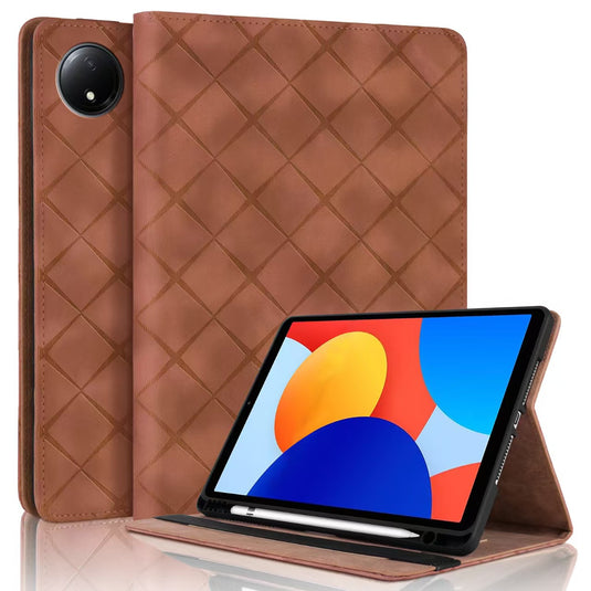 [Built-in Pencil Holder] Xiaomi Redmi Pad SE 8.7’’ (2024) Diamond Pattern Leather Business Case