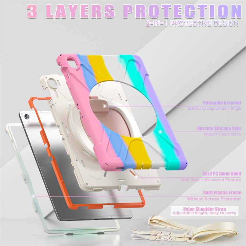 Load image into Gallery viewer, Samsung Tab S10 FE Plus 13.1&quot; 2025 - 360 Degree Rotation Heavy Duty EVA Kid Friendly Ring Holder Stand Case - i-Station Mobile Phone &amp; Electronic Device Repair and Accessories
