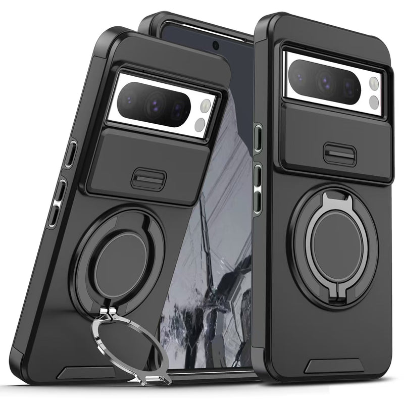 Load image into Gallery viewer, [Built-in Ring Bracket][With Lens Slide Cover] Google Pixel 8 Pro/A Shockproof Heavy Duty Series Case
