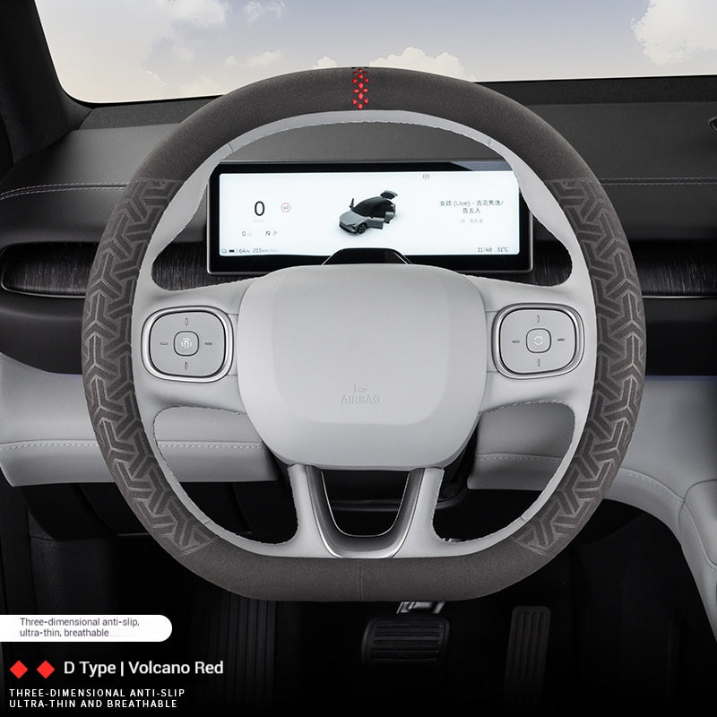 Load image into Gallery viewer, Universal Microfiber Suede Steering Wheel Cover – All-Season, Durable, Soft &amp; Comfortable Grip - i-Station Mobile Phone &amp; Electronic Device Repair and Accessories
