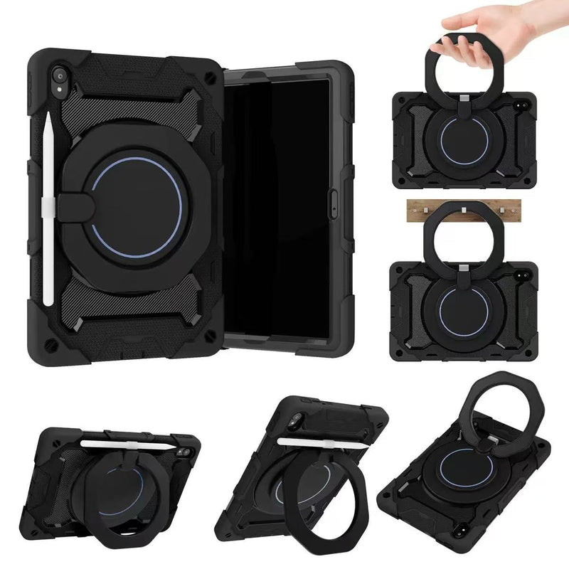 Load image into Gallery viewer, [With Shoulder Strap] Lenovo Idea Tab 11” 2025 (TB336FU/TB336ZU) - Silicone + PC Heavy Duty Series Case With 360° Rotating Stand
