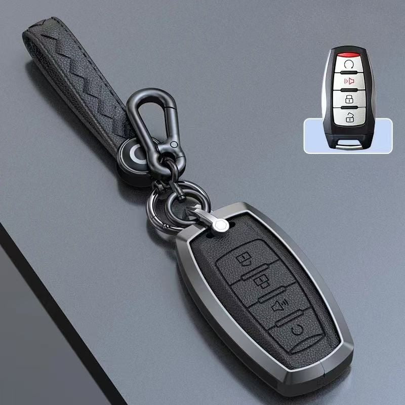 Load image into Gallery viewer, Great Wall Zinc Alloy Leather Car Key Fob Case Cover For GWM Cannon (Pao) Passenger, Commercial
