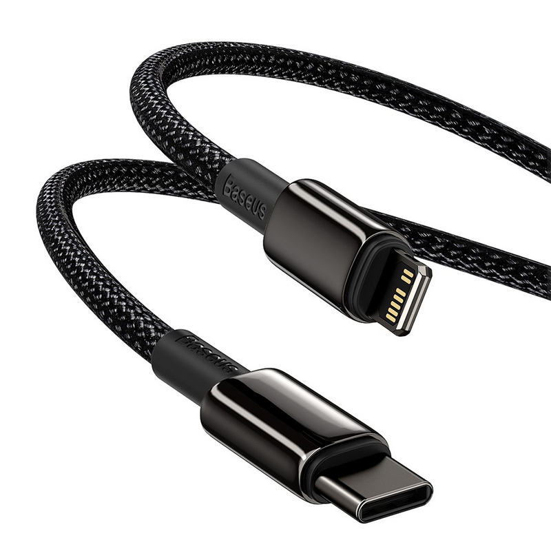 Load image into Gallery viewer, Baseus Tungsten Gold Fast Charging Data Cable Type-C to iP PD 20W 1M
