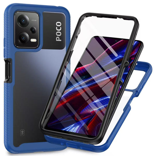 [Built-in Screen Protector] Xiaomi Redmi Note 12 5G - 360° Full Body Shockproof Protection Armour Slim Cover