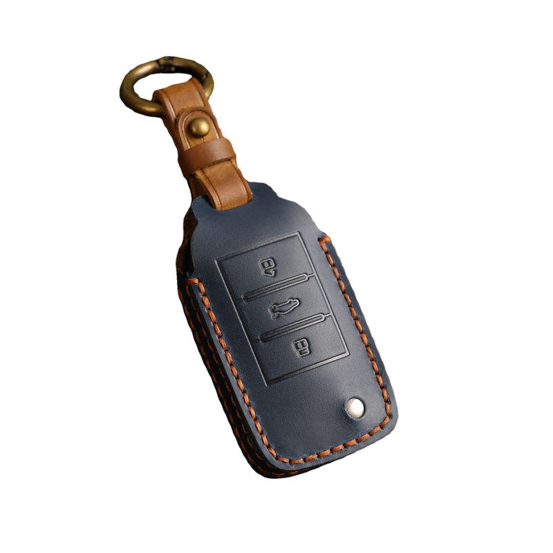 Load image into Gallery viewer, Roewe Handcrafted Genuine Leather Car Key Fob Case Cover For Roewe i5, Ei6 Max, RX3, RX5 Plus
