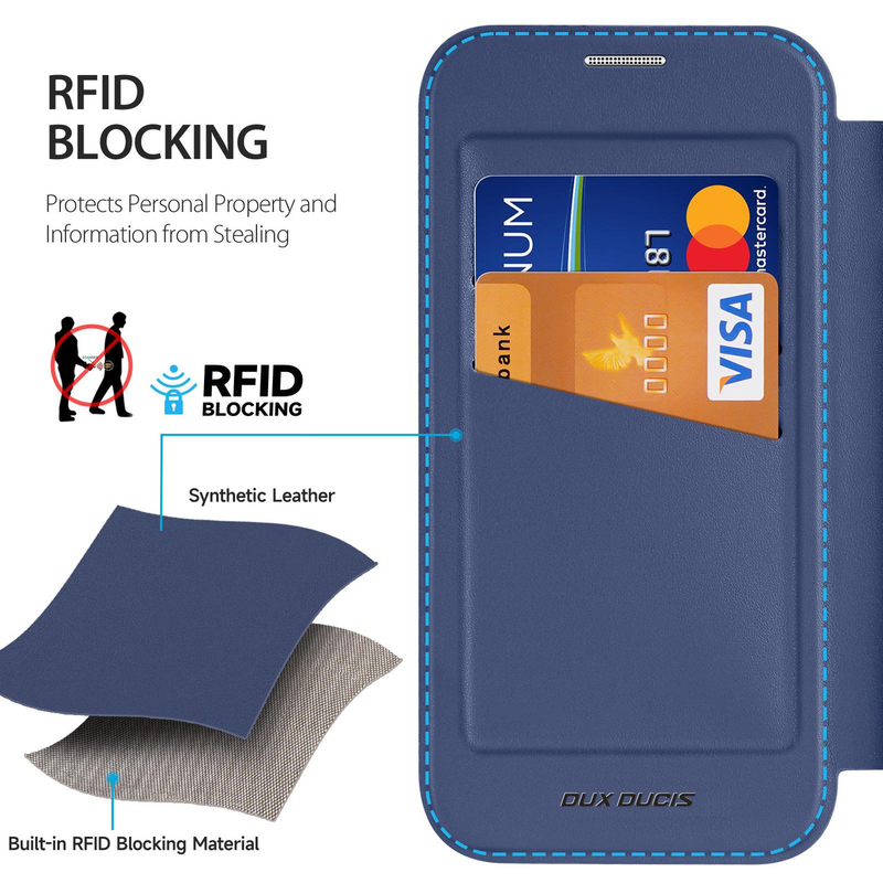 Load image into Gallery viewer, [With Card Slot][Magsafe Compatible] Apple iPhone 17 - Magnetic Catch Transparent Flip PU Leather Wallet Series Case
