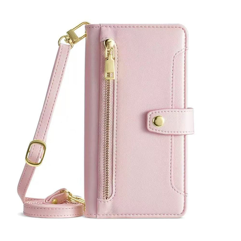 Load image into Gallery viewer, [With Card Slot] Apple iPhone 16e &amp; 17e - Multi-Function Flip Leather Zipper Wallet Case With Wrist &amp; Shoulder Strap - i-Station Mobile Phone &amp; Electronic Device Repair and Accessories
