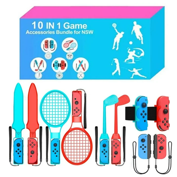 Load image into Gallery viewer, Nintendo Switch Sports Gaming Accessory Set 10-in-1 Family Party Pack Set Kit
