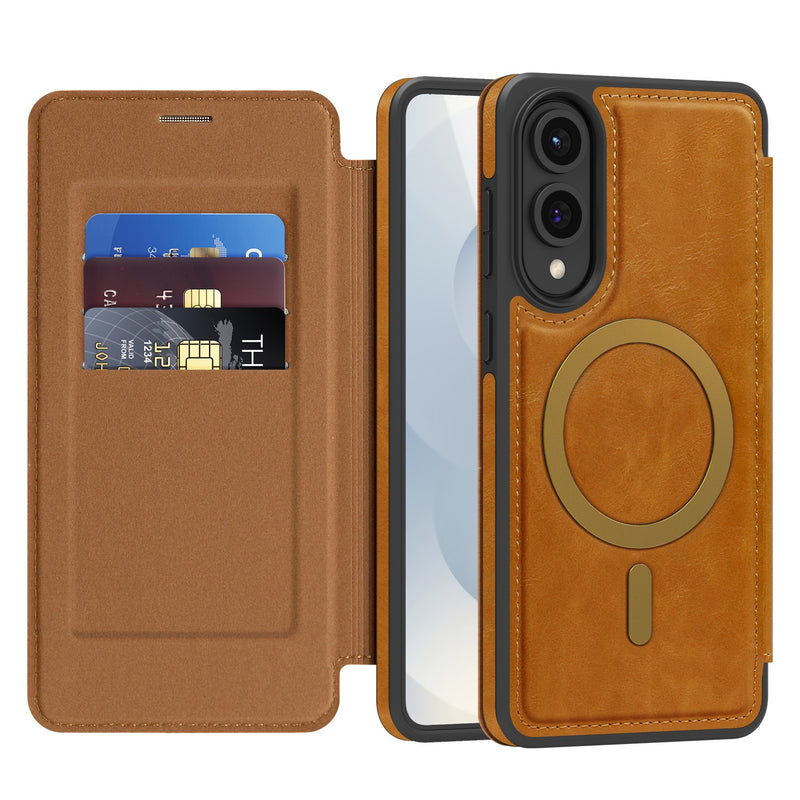 Load image into Gallery viewer, [With Card Slot] Samsung Galaxy S25 Edge (SM-S937) - Business Leather Flip Magnetic Case
