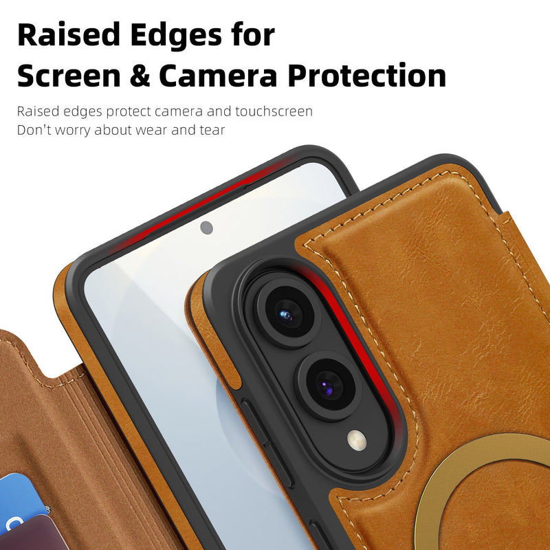 Load image into Gallery viewer, [With Card Slot] Samsung Galaxy S25 Edge (SM-S937) - Business Leather Flip Magnetic Case
