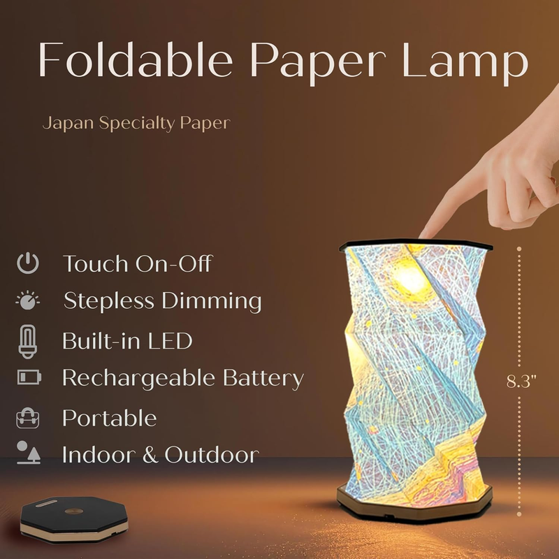 Load image into Gallery viewer, Foldable Paper Starry Night Table Lamp for Bedroom, Living &amp; Kids&#39; Room - i-Station Mobile Phone &amp; Electronic Device Repair and Accessories
