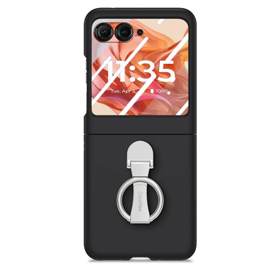 [Built-in Ring Bracket] Motorola Moto Razr 60 Minimalist Solid Color Case with Built-in Screen Protection