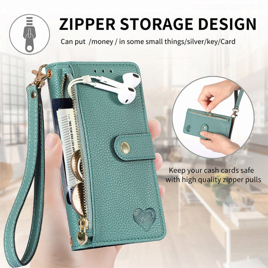 [With Card Slot] OPPO Reno11/Pro/F - PU leather Crossbody Wallet Style Shockproof Phone Case