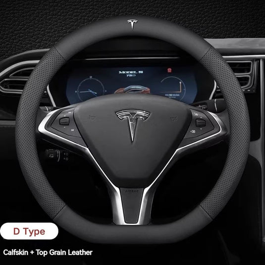 Tesla Genuine Cowhide Leather Steering Wheel Cover For Model 3, Model Y, Model S, Model X - i-Station Mobile Phone & Electronic Device Repair and Accessories