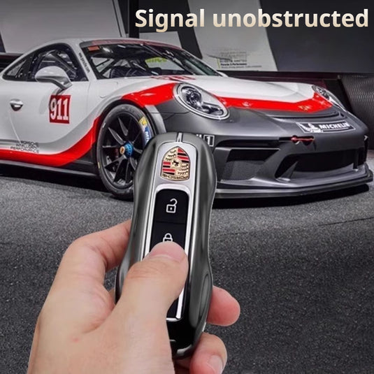 Porsche Stylish Racing-inspired Design Car Key Fob Case Cover For Cayenne, Macan, Panamera, 911, Taycan