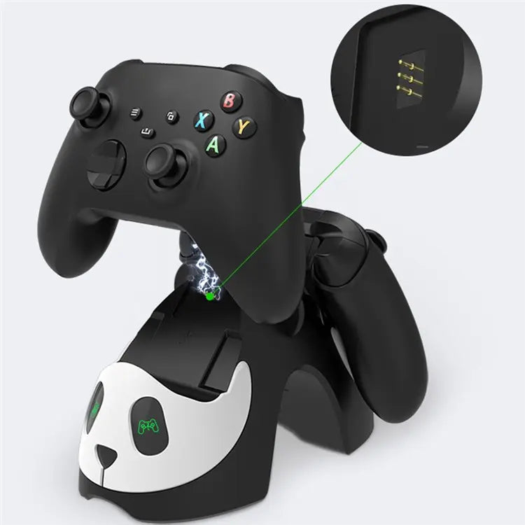 Load image into Gallery viewer, Xbox Controller Charging Station Panda Design Charger Dock with 2 x 1100mAh Battery - Polar Tech Australia
