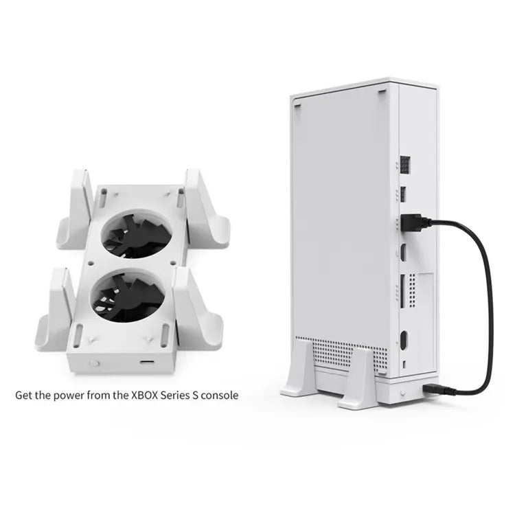 Load image into Gallery viewer, Xbox Series S Vertical Cooling Stand Holder Dual Cooling Fan Base - Polar Tech Australia
