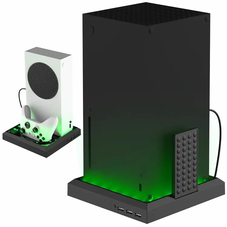 Load image into Gallery viewer, Xbox Series S / X Game Console Holder Stand With RGB Light &amp; USB Hub - Polar Tech Australia
