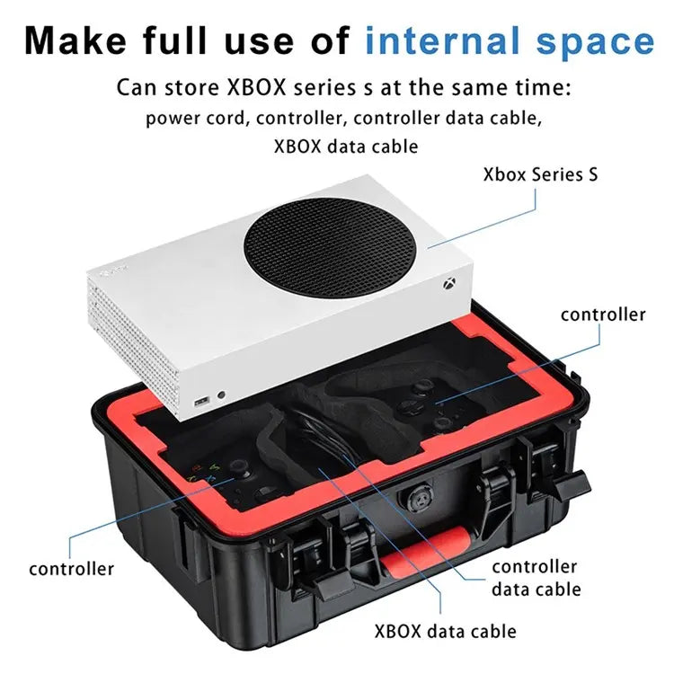 Load image into Gallery viewer, Xbox Series S Portable Heavy Duty Anti-Shock Storage Box Waterproof Carrying Box Suitcase - Polar Tech Australia
