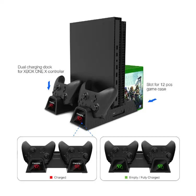 Load image into Gallery viewer, Xbox One X / S Cooling Stand with Dual Controller Charging Dock - Polar Tech Australia
